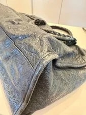 Balenciaga City Metallic 2-Way Satchel Auth 3