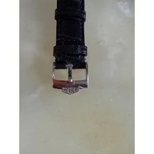 Authentic TAG Heuer Black Crocodile Strap Band 18mm With Buckle 3
