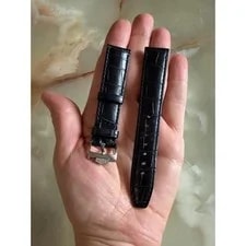 Authentic TAG Heuer Black Crocodile Strap Band 18mm With Buckle 4