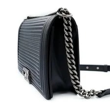 Chanel Boy Horizontal Quilting Flap Chain Quilted #BCB198 4