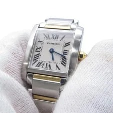 Cartier Quartz Tank W51007Q4 Stainless Steel 25mm White Dial #TZW1567 4
