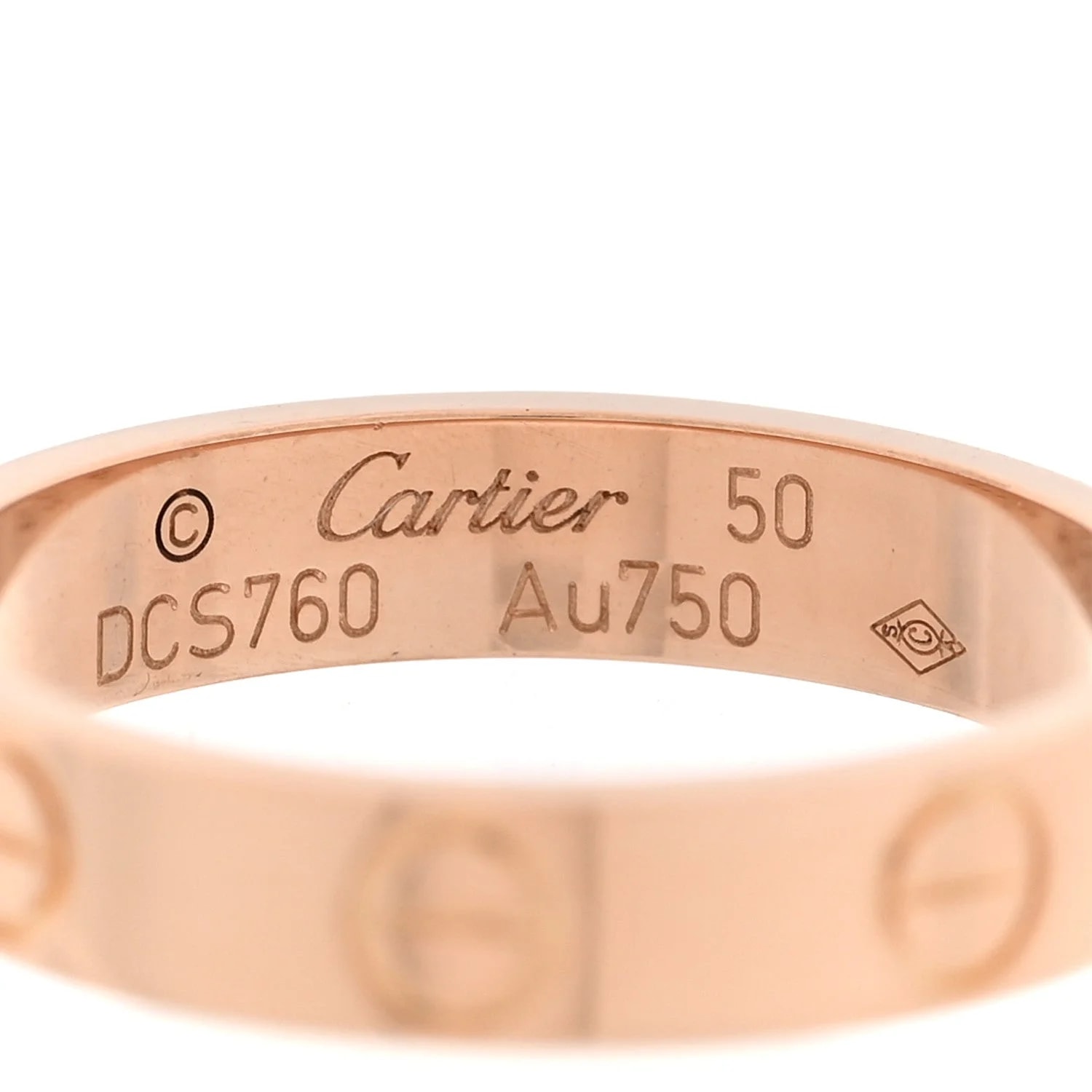 18K 3.5mm Love Wedding Band 50 5.25 4