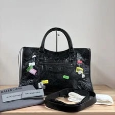 Balenciaga — Tried on Only Balenciaga le City Print 823058 — Handbag — resale