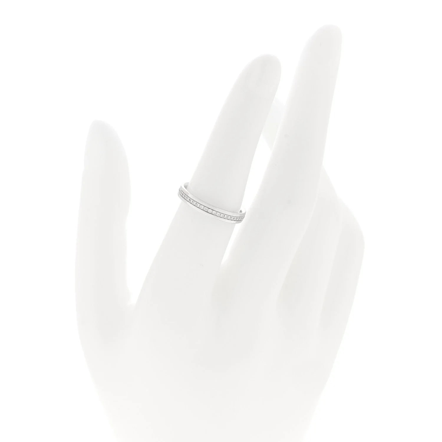18K White Gold Metro Wedding Band 52 6 2