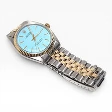 Rolex Oyster Perpetual 34mm Two Tone Jubilee Blue Turquoise 1008 Year 1962 2