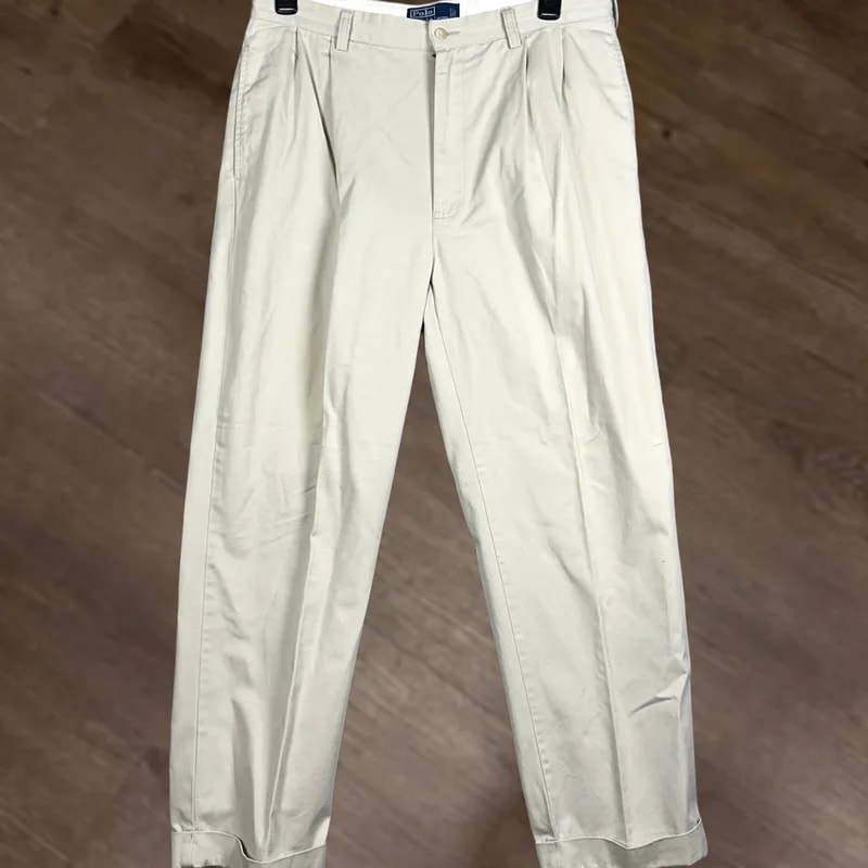 Polo Ralph Lauren — Polo Ralph Lauren Hammond Pant Pants 36x30 Pleated Straight Leg Chino Workwear Casual ? — streetwear — resale