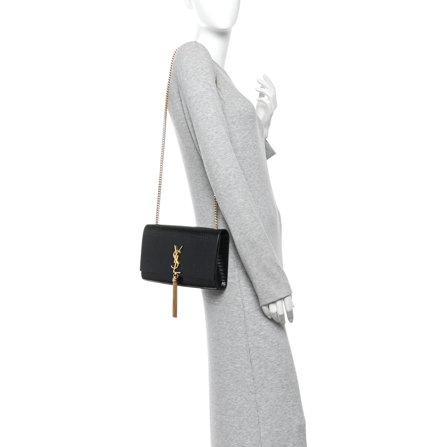 Embossed Medium Classic Kate Tassel Satchel 2