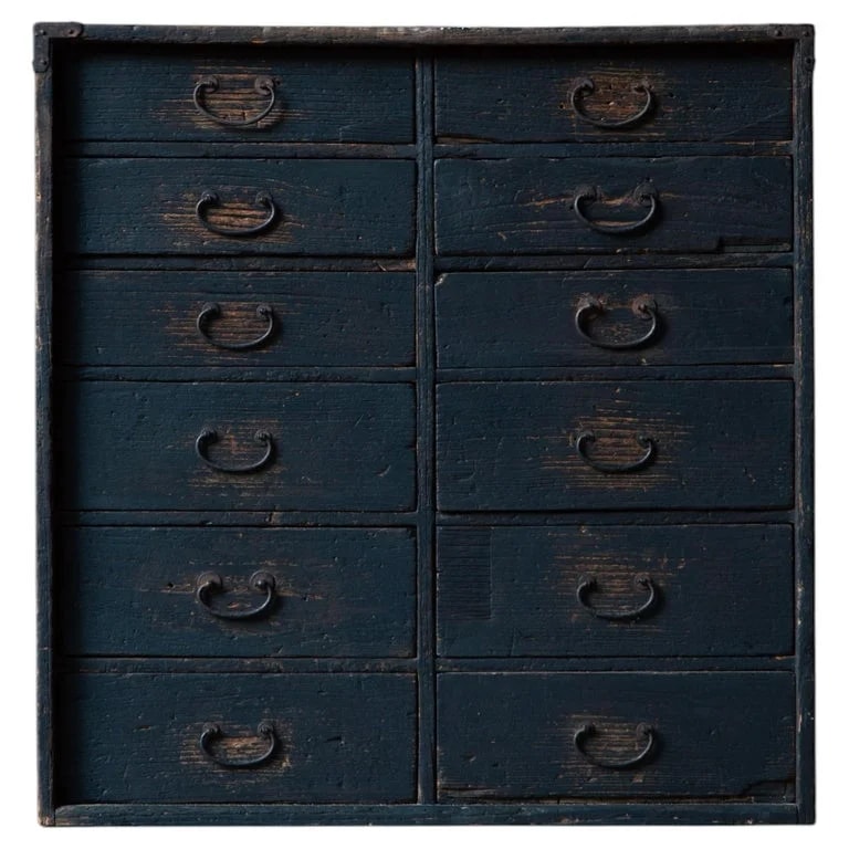 Antique Edo Japanese Wabi-Sabi Kiri Tansu Chest of Drawers Late 19th C — Furniture — resale