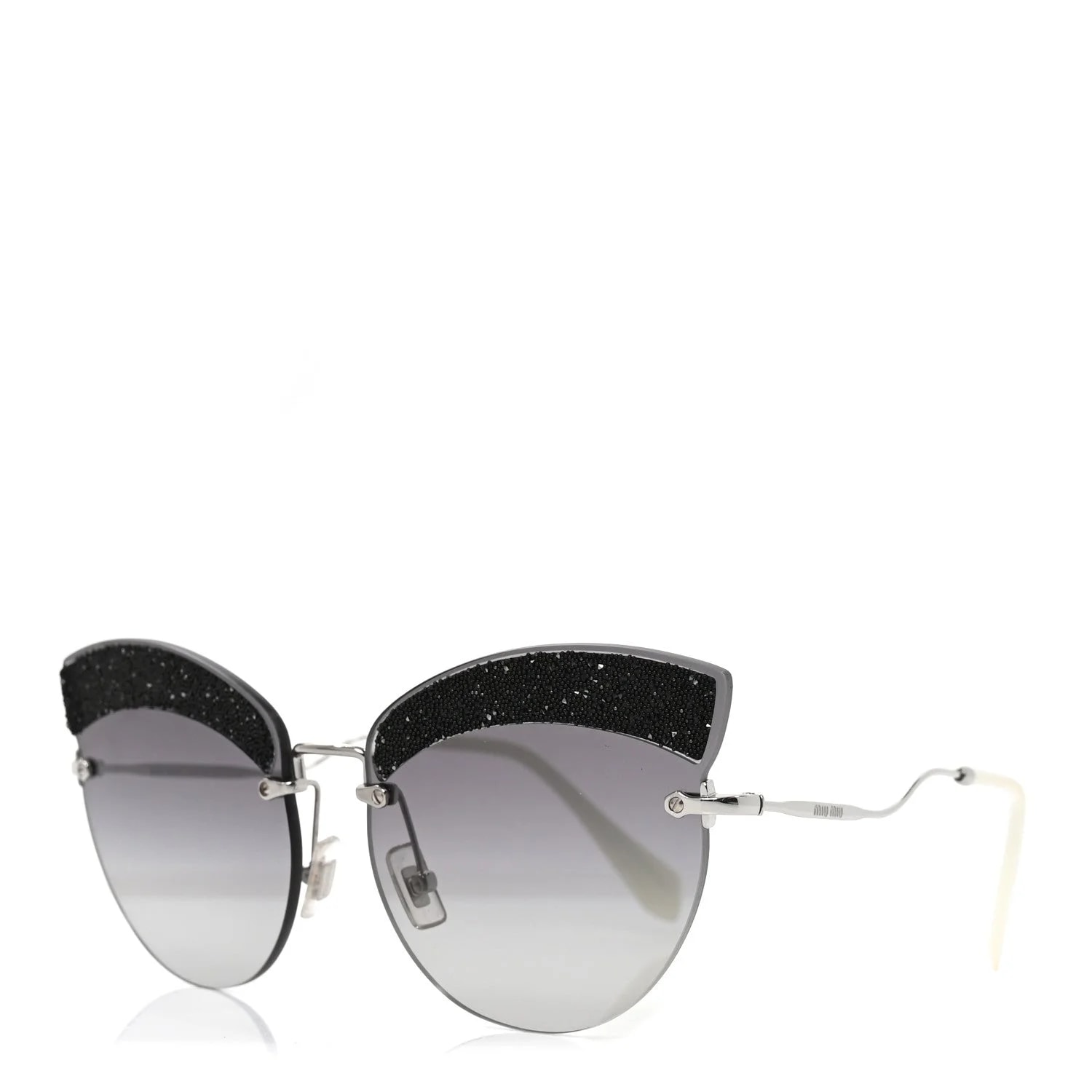 Miu Miu — Acetate Glitter Cat Eye Sunglasses SMU58T — Accessory — resale