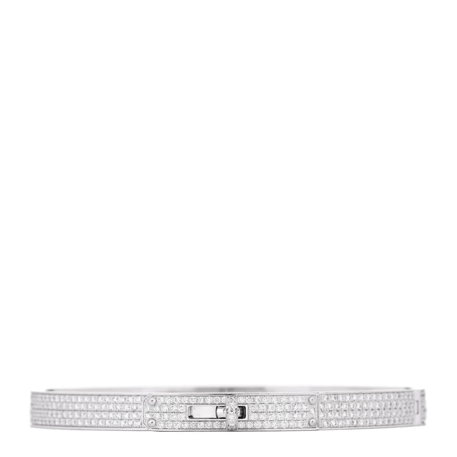 Hermès — 18K White Gold Kelly Full Pave ST — Jewelry — resale