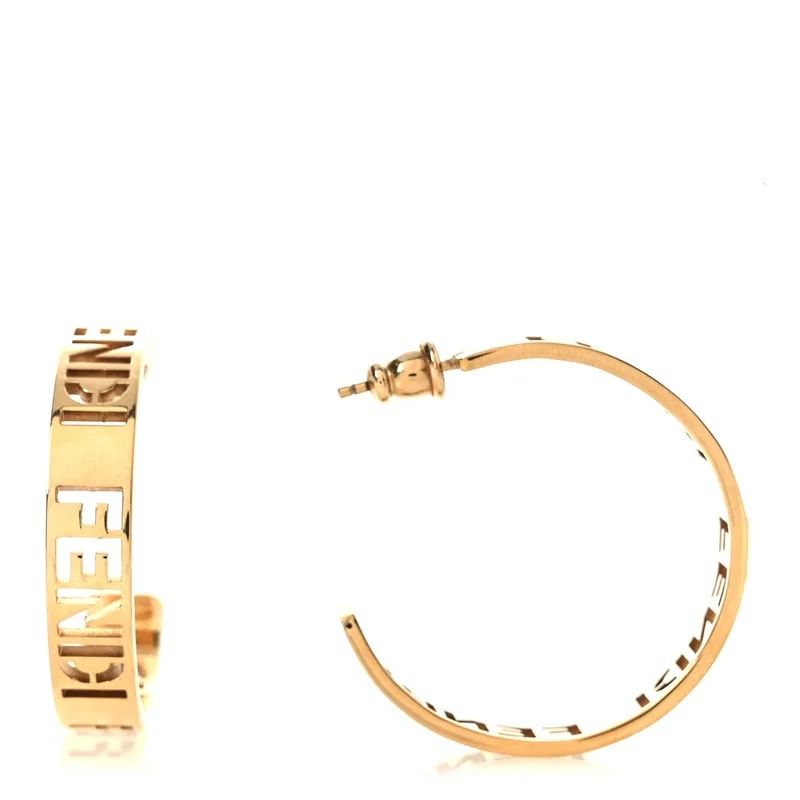 Fendi — Small Signature Hoop — Jewelry — resale