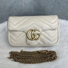 Gucci — Gucci GG Marmont Logo Distressed Quilted Mini - Very Good #WY4HJ4 — Handbag — resale