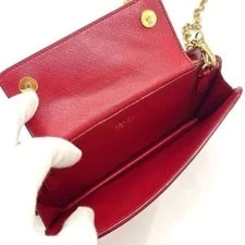 Excellent Condition Prada Long Wallet Chain Wallet 2way Hardwa 3