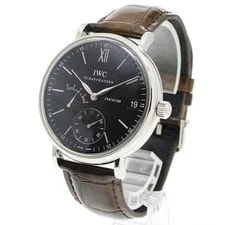 IWC — IWC Portofino Hand-Wound Eight Days IW510102 45mm SS Black Dial #C3156 — Watch — resale