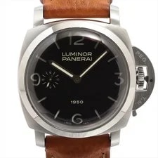 Panerai — Panerai Luminor Logo PAM00776 SS & Rubber Stem-winder Black Dial — Watch — resale