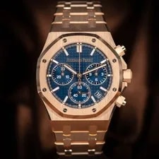 Audemars Piguet Royal Oak Full Rose Gold 41mm Blue 26240OR 2