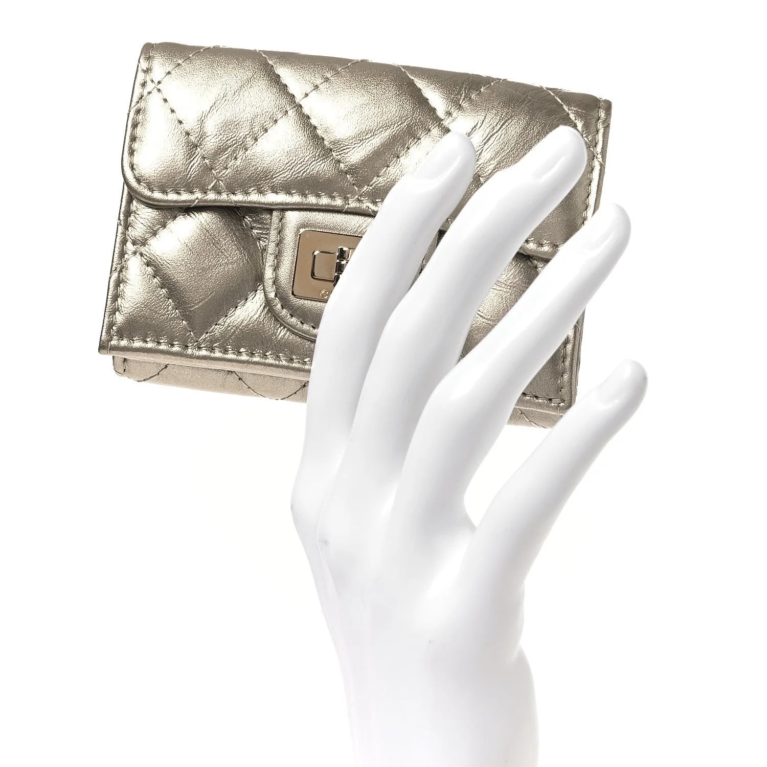 Metallic Aged Reissue Compact Wallet 2