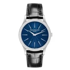 Patek Philippe Calatrava White Gold Blue Dial Diamond 4897G 4897 Papers 2