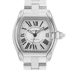 Cartier — Cartier Roadster W62025V3 2510 38mm Silver Roman Steel Automatic — Watch — resale