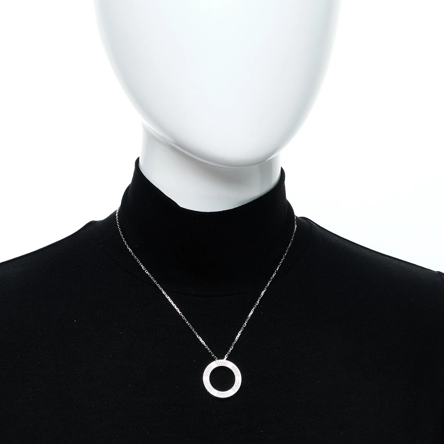 18K White Gold Love Paved 2
