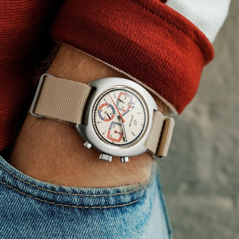 1960s Enicar Ocean Pearl Chronograph Ref. 072-03-01 2