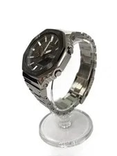 Casio Solar G Shock Digital Analog Stainless BLK SLV From Japan 2
