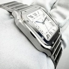 Cartier Santos Medium WSSA0029 35MM Silver Dial Steel Box Paper 2