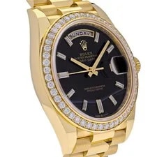 Rolex Day-Date 40 228348RBR Yellow Gold Diamond Bezel Black Onyx Dial (2025) 4
