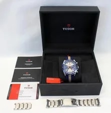 💥2019 Tudor Heritage Chronograph 70330B Blue 42mm Full Set💥 2