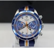 💥2019 Tudor Heritage Chronograph 70330B Blue 42mm Full Set💥 3