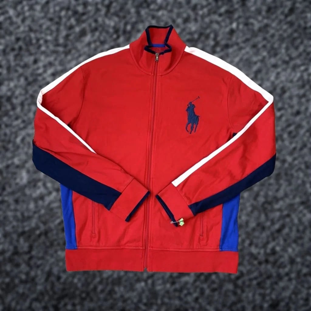 Polo Ralph Lauren — Polo Ralph Lauren Track Jacket XL Big Pony Full Zip Athletic — streetwear — resale
