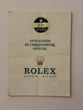 Rolex — Rolex Guarantee Warranty Paper Booklet Daytona 6265 — Watch — resale