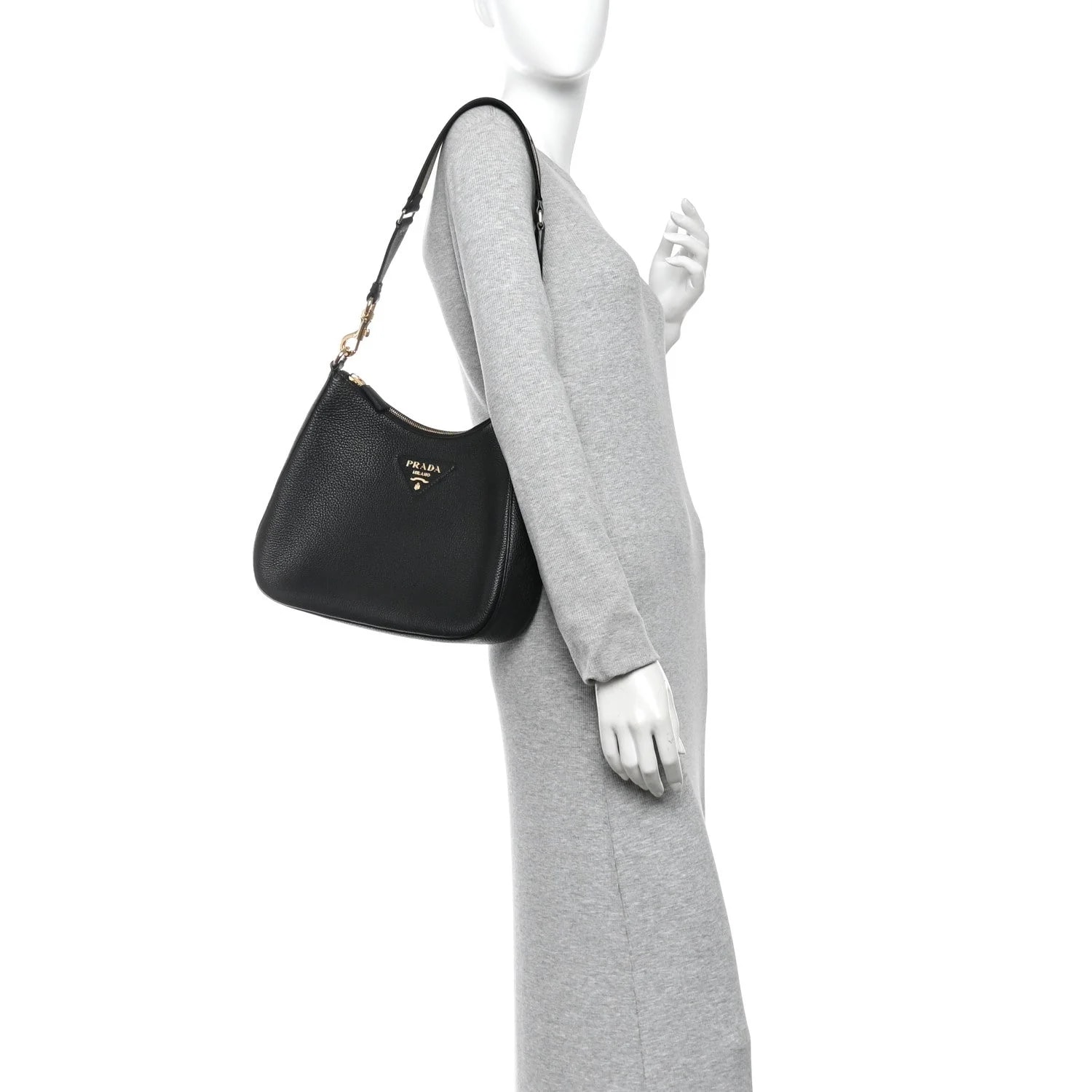 Vitello Daino Soft Large Zippered Messenger Hobo 2