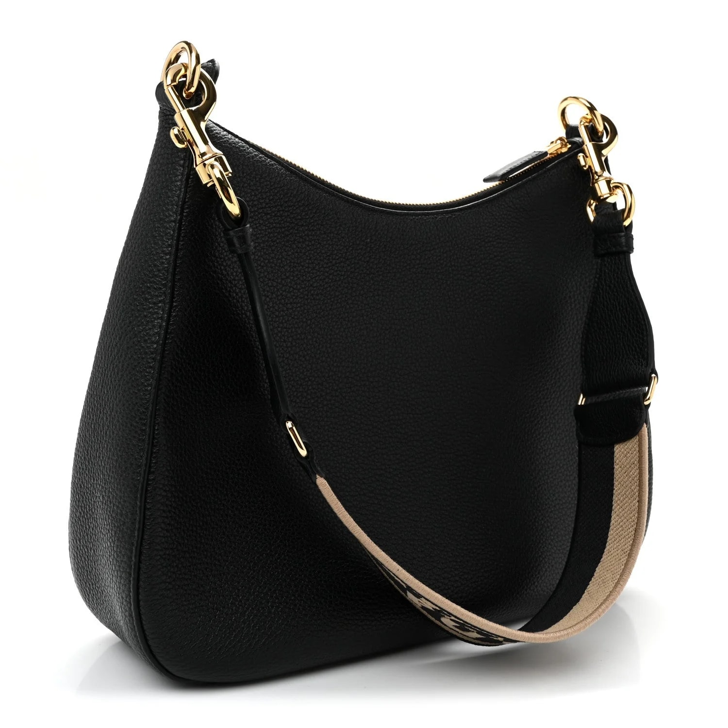 Vitello Daino Soft Large Zippered Messenger Hobo 3
