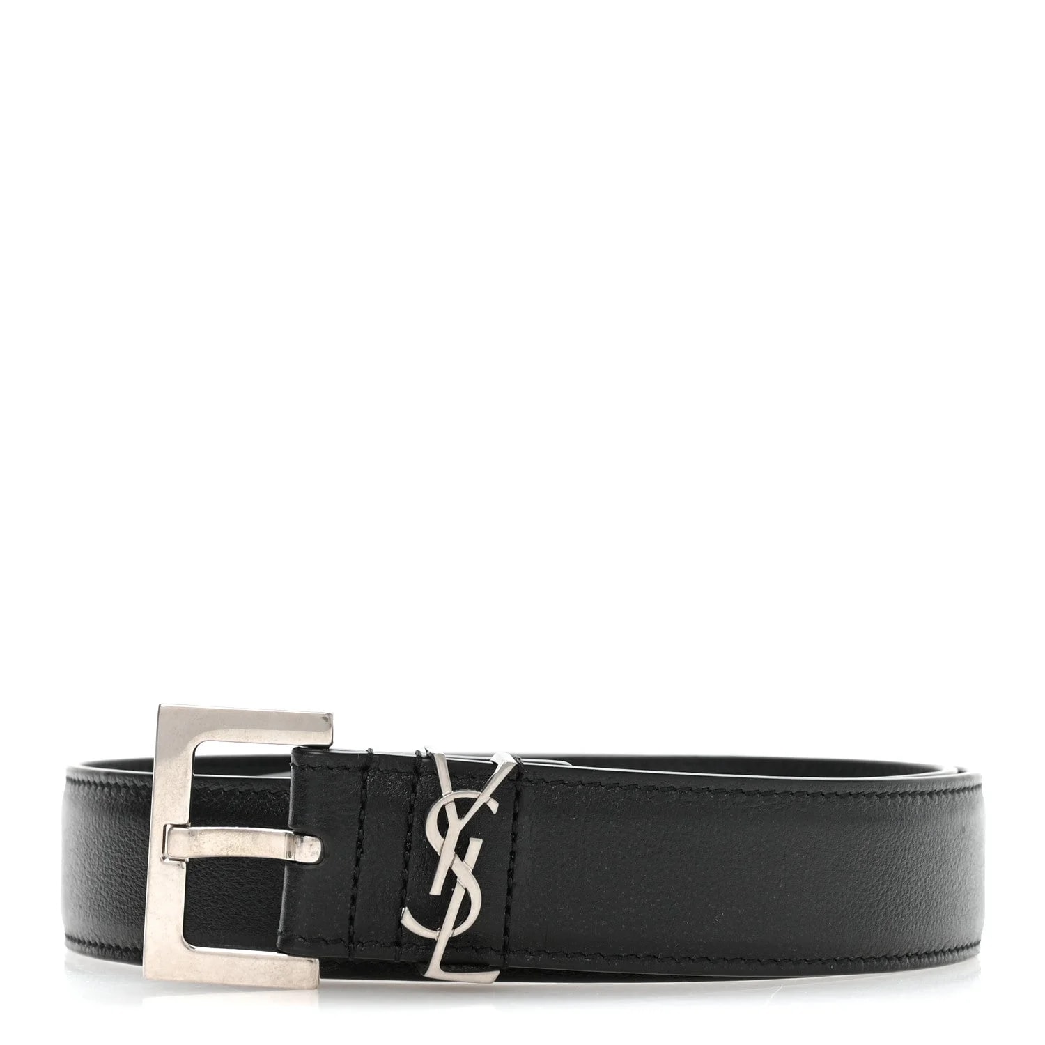 Saint Laurent — Smooth Square Buckle Belt 65 26 — Accessory — resale