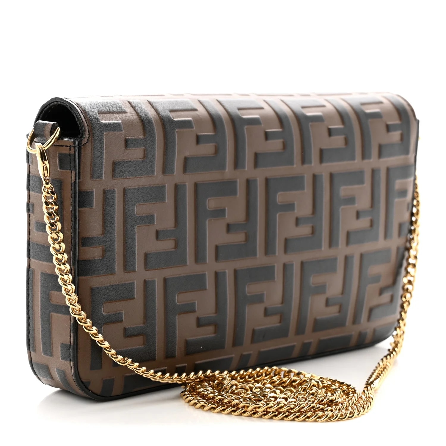 Vitello Soft F Is Fendi 1974 Embossed Envelope Wallet on Chain With Pouches Maya 4