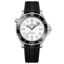 Omega — Omega Seamaster Diver 300M White Dial Black Rubber Strap 210.32.42.20.04.001 — Watch — resale