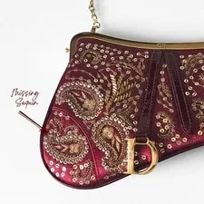 Dior Saddle Limited Edition Mini Frame Beaded Sequin 2002 Runway 3