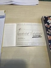 Cartier — Cartier White Warranty for 90s Blank Warranty Guarantee Blanche — Watch — resale