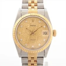 Rolex — Rolex Datejust 31 68273G Ss×yg AT Champagne Engraved Computer Dial — Watch — resale