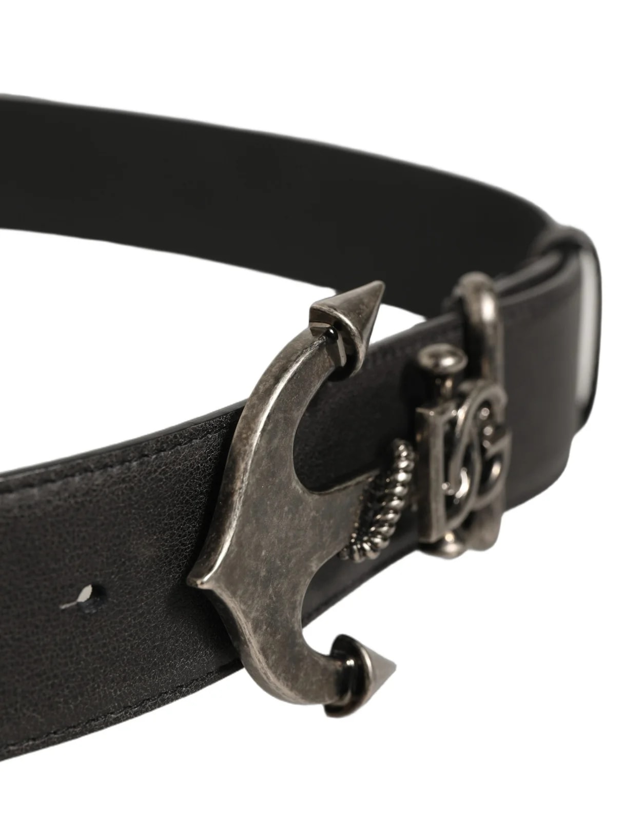 Dolce & Gabbana Anchor Logo Metal Buckle Belt 4