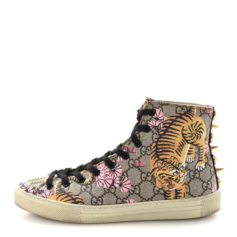 Gucci — Monogram Bengal High Top Sneakers 38 — Sneaker — resale