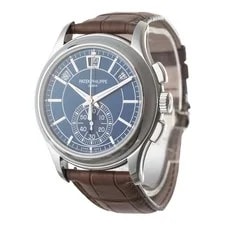 Patek Philippe — Patek Philippe Annual Calendar Chronograph Blue Dial Platinum (5905P-001) — Watch — resale