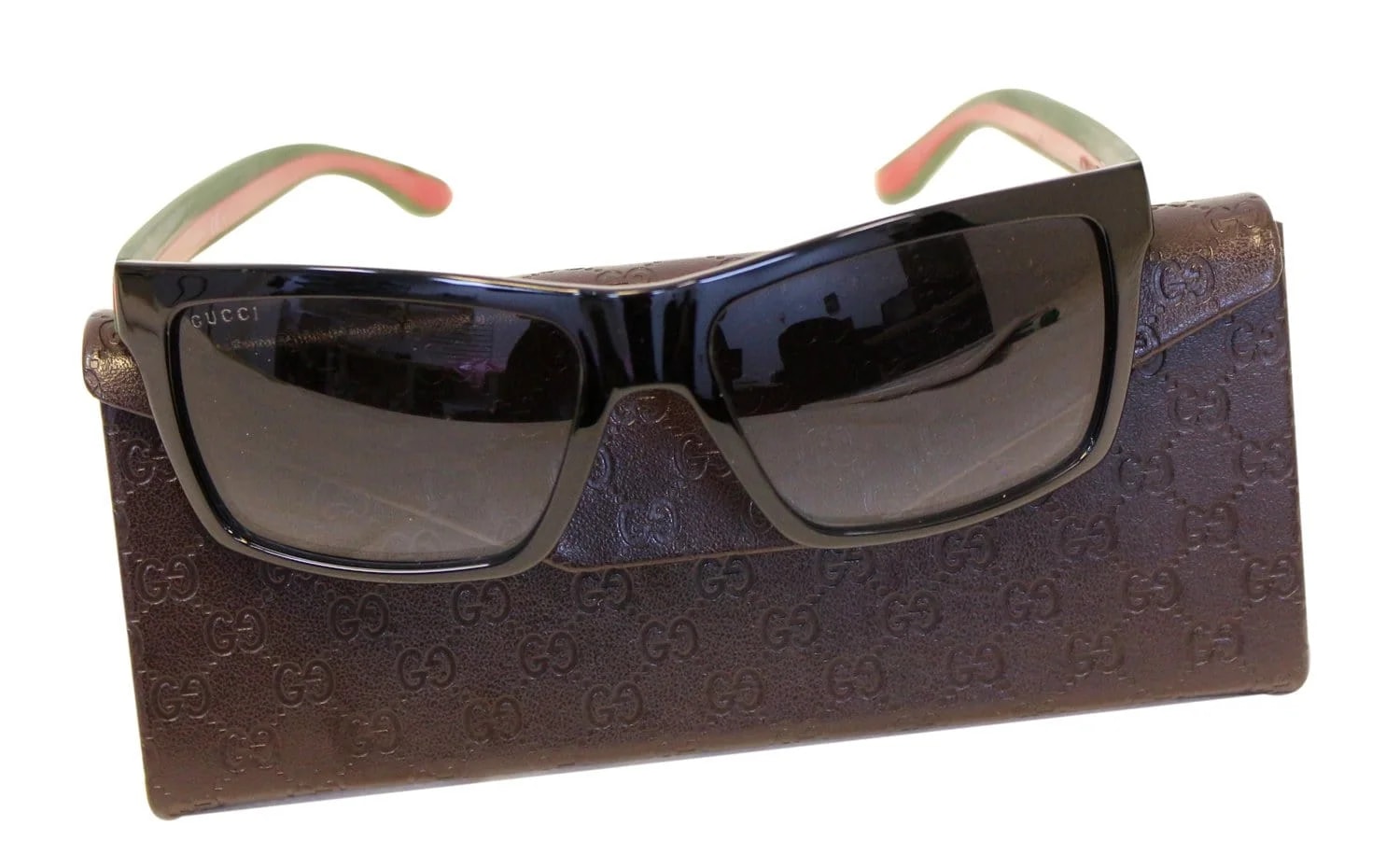 Gucci 1013 Shiny Rectangular / Web Logo Sunglasses GG 1013/S 4