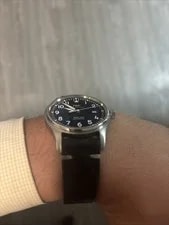 IWC Mark Xviii le Petit Prince Automatic Black Santoni Leather Strap 2