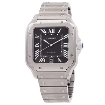 Cartier Santos Large Model Automatic Black Dial WSSA0096 3