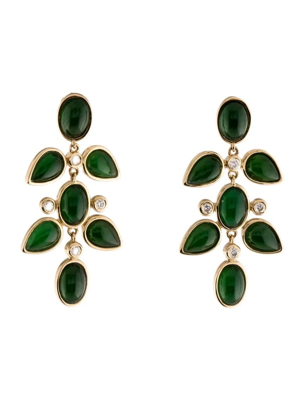 Nina Zhou — 14K Jadeite & Drop — Jewelry — resale