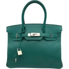 Hermès — Hermes Birkin 30 Malachite Hardware Turn Lock #OK216 — Handbag — resale