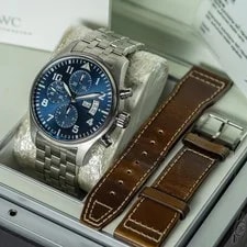 IWC Pilot's Blue on Steel Bracelet - IW377706 4