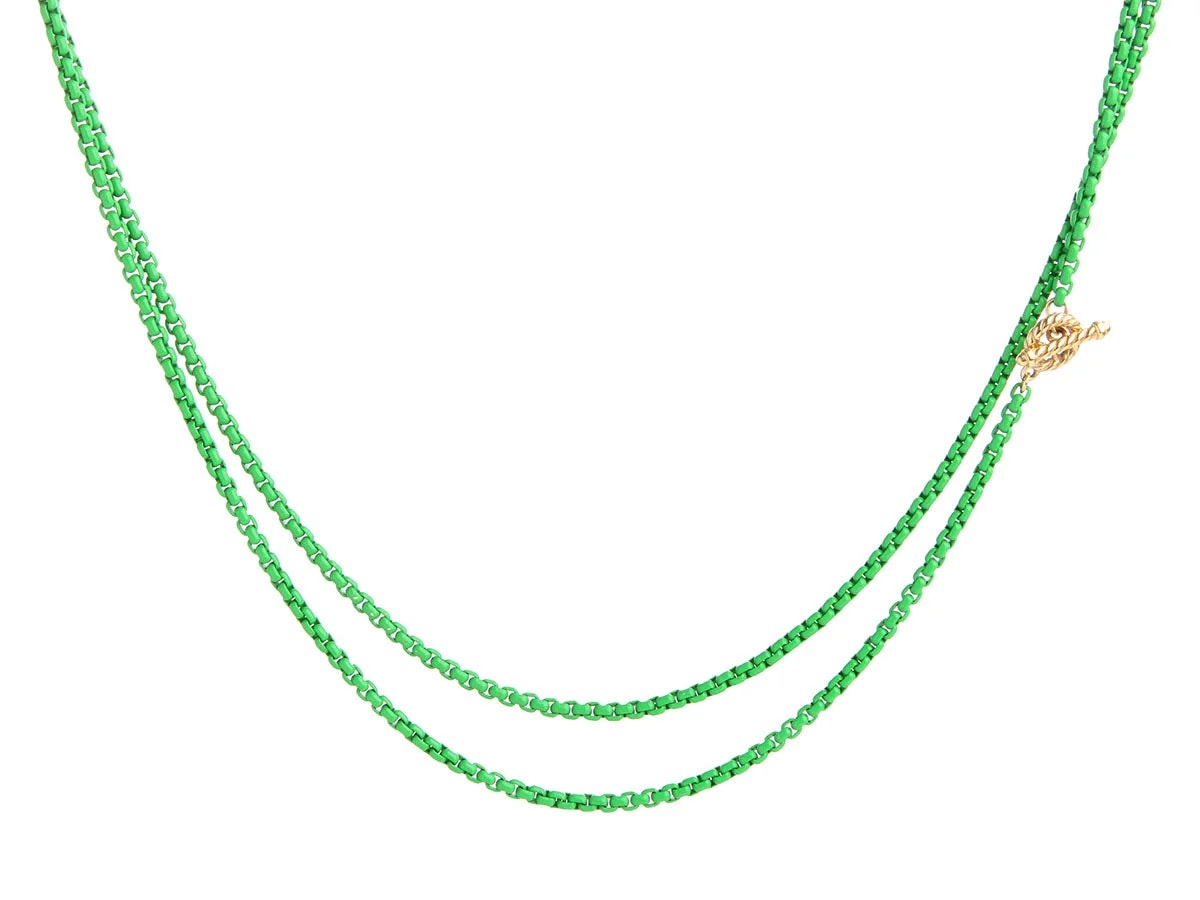 David Yurman — David Yurman and 14K Yellow Gold Bel Aire Color Long Box Chain — Jewelry — resale